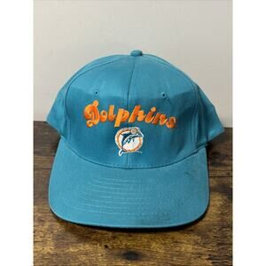 VTG‎ 90s Miami Dolphins NFL Team SnapBack AJD Hat Cap LIGHTLY USED